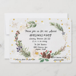 Weihnachts-Party Wasserfarbe Ankündigung