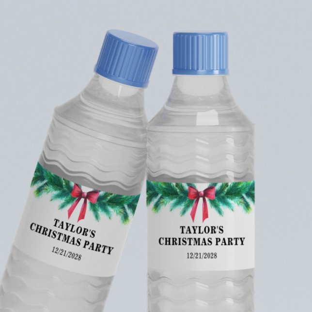 Weihnachts-Party Wasserflaschenetikett (Von Creator hochgeladen)