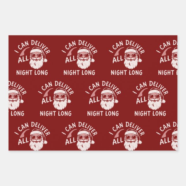 Weihnachts-Party Weihnachten Weihnachten Weihnacht Geschenkpapier Set (Vorderseite)