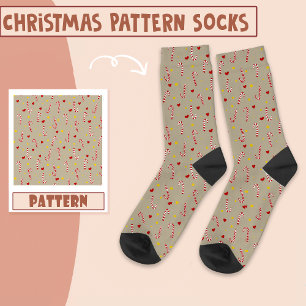 Weihnachts-Party Weihnachts Candy Pattern Socken