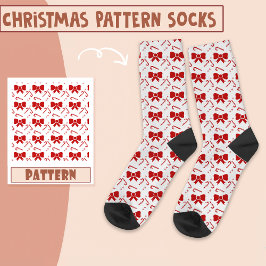Weihnachts-Party Weihnachts Candy Red Pattern Socken