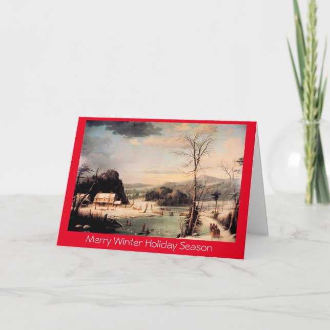 Weihnachts-Party, Weihnachts-Neujahrsgrüße Feiertagskarte (Vorderseite)