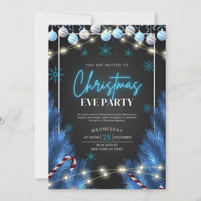 Weihnachts-Party-Weihnachtskarte Feiertagskarte (Vorderseite)