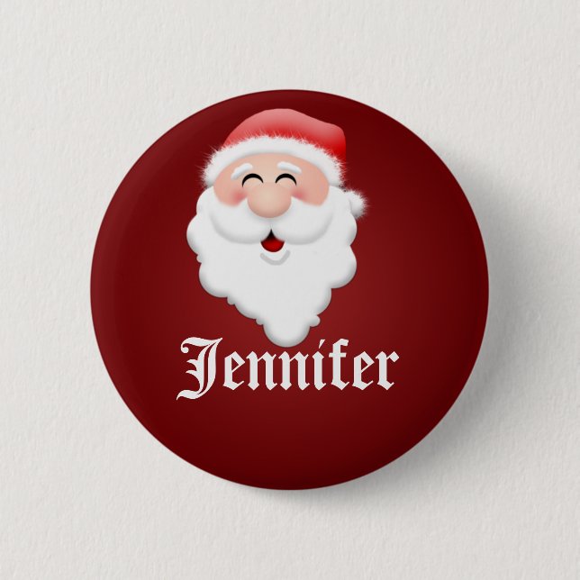 Weihnachts-Party Weihnachtsmann Namensschilder Button (Vorderseite)