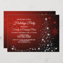 Weihnachts-Party White Stars Tree Rote Schneeflock