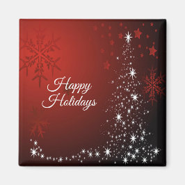 Weihnachts-Party White Stars Tree Rote Schneeflock Magnet
