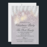 Weihnachts Party Winterschneeflocke Einladung<br><div class="desc">Weihnachts Party Feiertag Bokeh Lights Winter Schneeflocke Einladung</div>