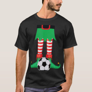 Weihnachts-Passende-Fußball-Elfen-Schlafanzug-Weih T-Shirt