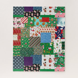 Weihnachts-Patchwork-Mischfarbe Puzzle