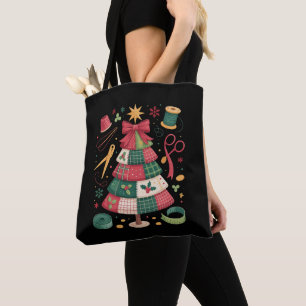 Weihnachts-Patchwork-Quilt-Baum-Nähen-Quilter-Xmas