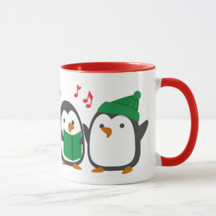 Weihnachts-Penguin-Barbershop-Quartett Tasse