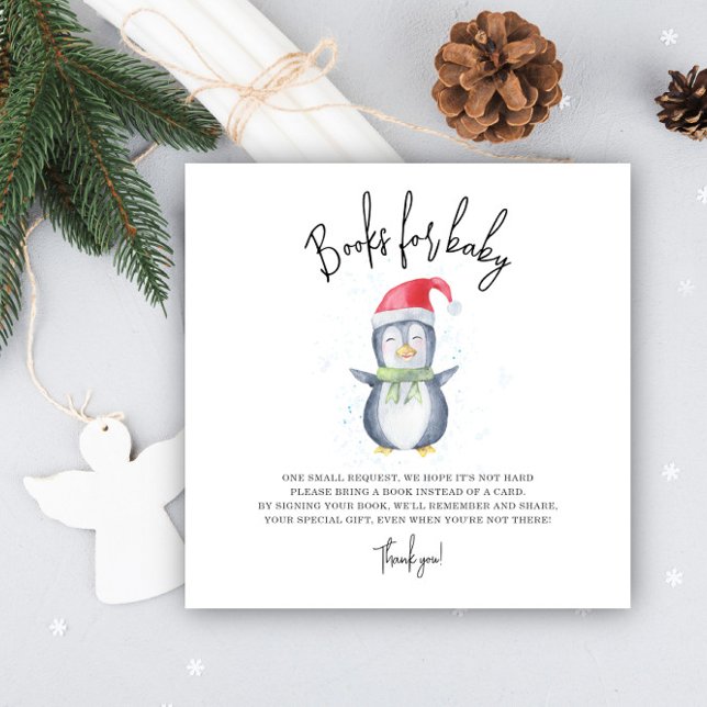 Weihnachts-Penguin - Bücher für die Kinderkarte Begleitkarte (Von Creator hochgeladen)