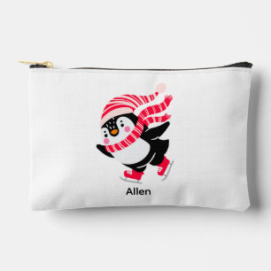 Weihnachts-Penguin in einem Hut und Scarf auf Skat Zubehörtasche