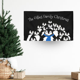 Weihnachts-Penguin Personalisiertes Party Banner