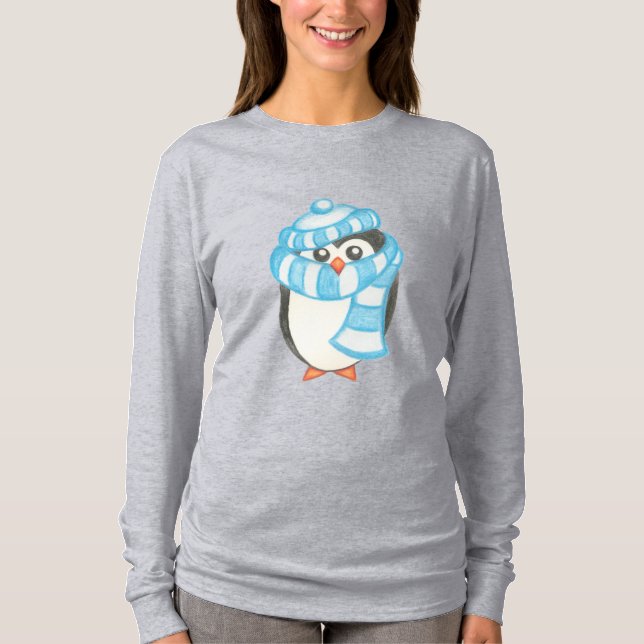 Weihnachts-Penguin-T - Shirt (Vorderseite)