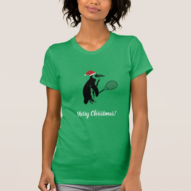 Weihnachts-Penguin-Tennis-T - Shirt (Vorderseite)