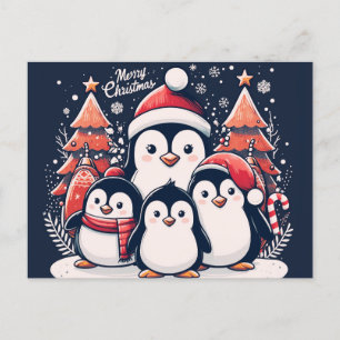 Weihnachts-Penguin von Rp Postkarte