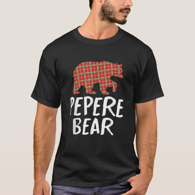 Weihnachts Peperbär Red Buffalo Kariert Xmas Falim T-Shirt (Vorderseite)