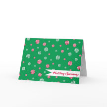 Weihnachts Peppermint Candy Green Holiday Grüße