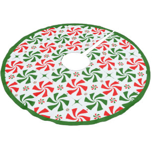Weihnachts Peppermint Candy Polyester Weihnachtsbaumdecke
