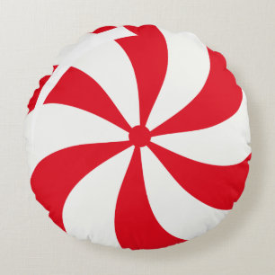 Weihnachts Peppermint Candy Round Holiday Rundes Kissen