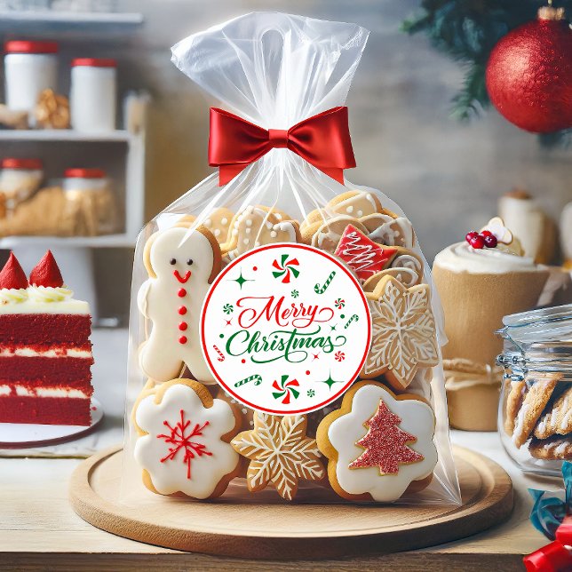 Weihnachts Peppermint Candy Runder Aufkleber (Von Creator hochgeladen)