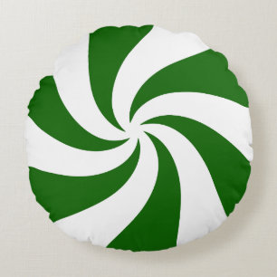 Weihnachts Peppermint Candy Rundes Kissen