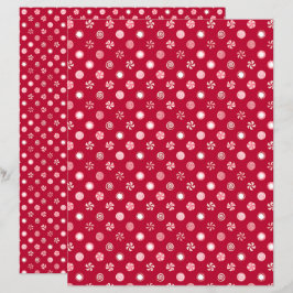 Weihnachts Peppermint Candy Scrapbook Paper