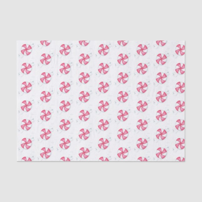 Weihnachts Peppermint Candy Seidenpapier (Vorderseite)