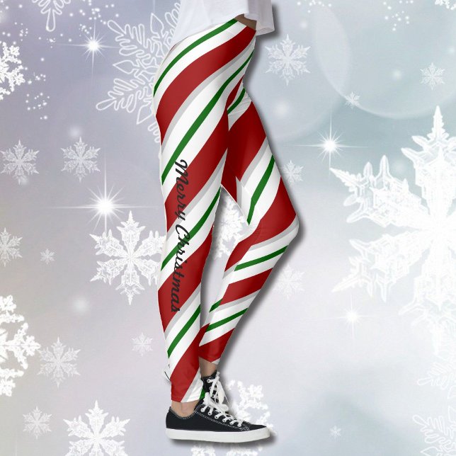 Weihnachts Peppermint Candy Stripe Leggings Pants (Von Creator hochgeladen)