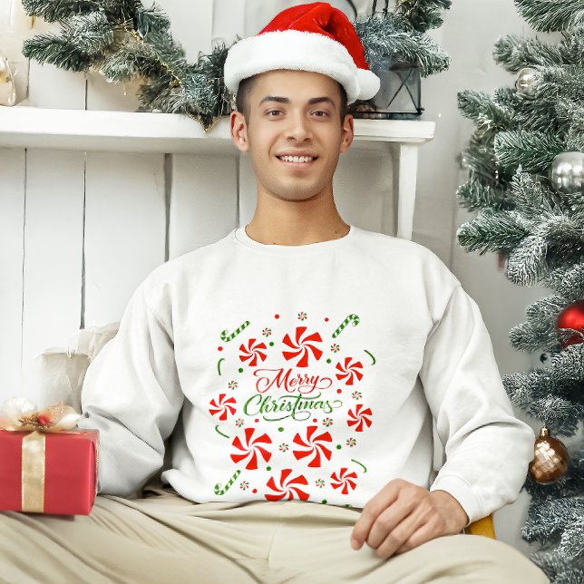 Weihnachts Peppermint Candy Sweatshirt (Von Creator hochgeladen)