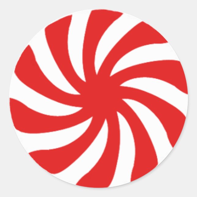 Weihnachts Peppermint Candy Swirl Aufkleber (Vorderseite)