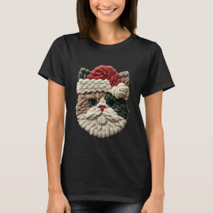 Weihnachts-Perserkatze mit Santa-Hut Winter-Ästhet T-Shirt