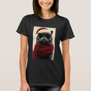 Weihnachts-Perserkatze mit Sonnenbrille Weihnachts T-Shirt