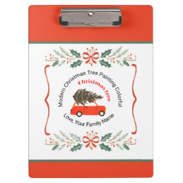Weihnachts-Personalisierter-Text-Feiertagsdesign Klemmbrett