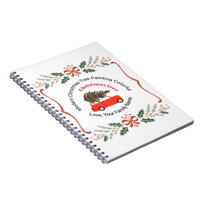 Weihnachts-Personalisierter-Text-Feiertagsdesign Notizblock (Rechte Seite)