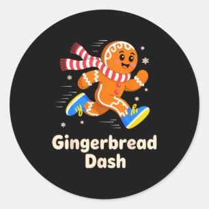 Weihnachts-Pfefferkuchen-Dash-Lauf Läufer Xmas Mar Runder Aufkleber