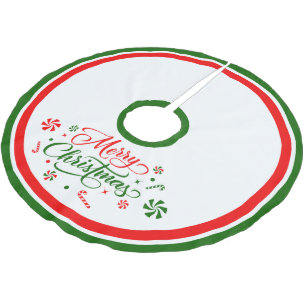 Weihnachts-Pfefferminz-Bonbon Polyester Weihnachtsbaumdecke