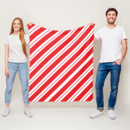 Weihnachts-Pfefferminz-Bonbon-Streifen Fleecedecke