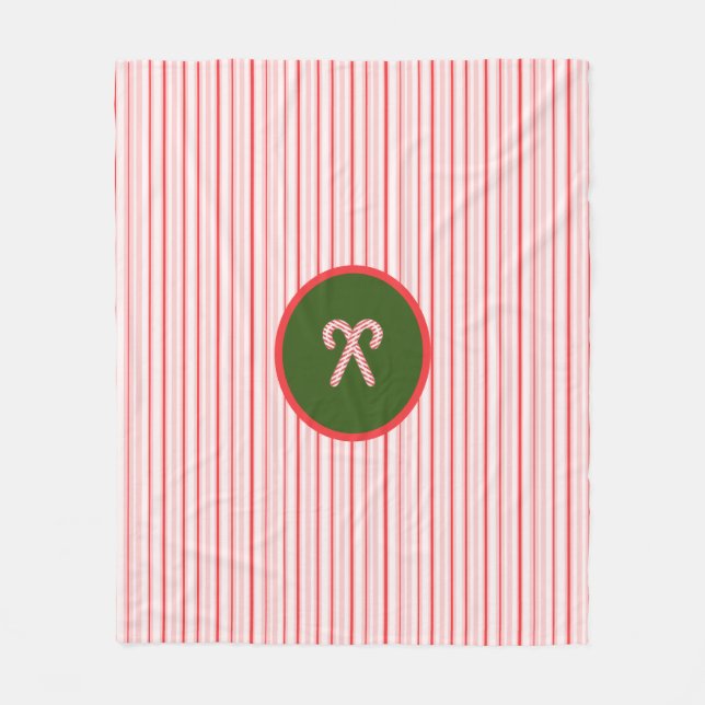 Weihnachts-/Pfefferminzdecke Fleecedecke (Vorderseite)