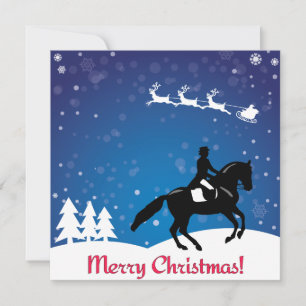 Weihnachts-Pferd Dressage Winter Karte