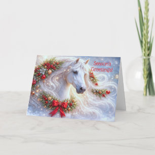 Weihnachts-Pferd-Saison-Grüße Fantasy Schön Feiertagskarte