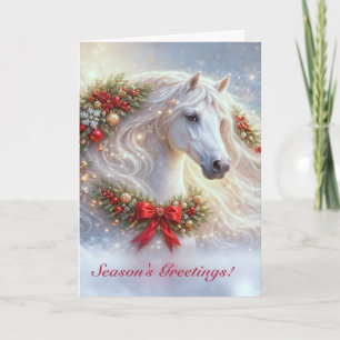 Weihnachts-Pferd Saisongrüße Fantasy Hübsch Feiertagskarte