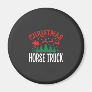 Weihnachts-Pferde-LKW-Santa-Schlitten Magnet