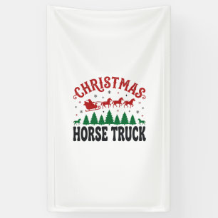 Weihnachts-Pferde-LKW-Western-Santa-Schlitten-Desi Banner