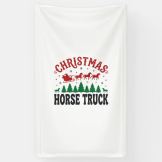 Weihnachts-Pferde-LKW-Western-Santa-Schlitten-Desi Banner
