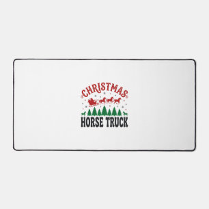 Weihnachts-Pferde-LKW Western Santa-Schlitten-Desi Schreibtischunterlage