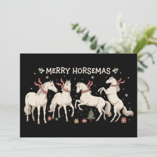 Weihnachts-Pferdeliebhaber Frohe Pferdemännchen Ba Feiertagskarte