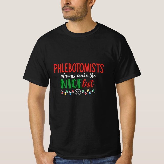 Weihnachts-Phlebotomist, Phlebotomie, Labrador T-Shirt (Vorderseite)