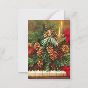 Weihnachts-Piano im Mini-Budget Mitteilungskarte